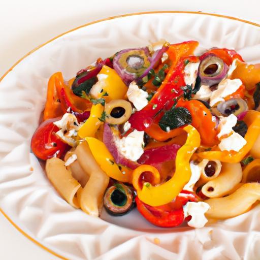 Chilled Pasta Salad with Cheese & Peppers: A Flavorful Twist