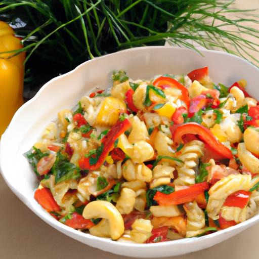 Chilled Pasta Salad with Cheese & Peppers: A Flavorful Twist