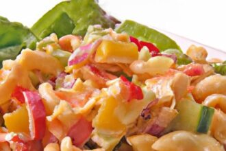 Chilled Pasta Salad with Cheese & Peppers: Fresh & Flavorful