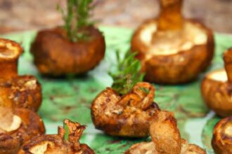 Savory Stuffed Mushrooms with Garlic & Fresh Garden Herbs