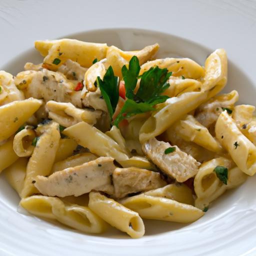 Savor Farfalle: Chicken and Roasted Garlic Delight Unveiled