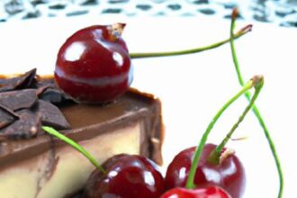 Indulgent Chocolate Ganache Tart with Juicy Cherry Bliss
