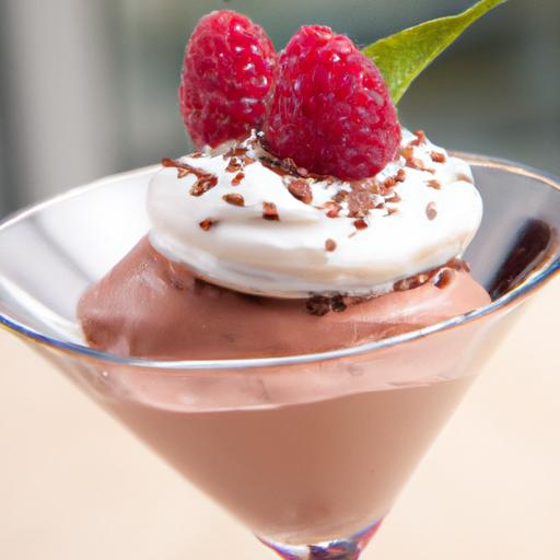 Decadent Raspberry mousse with Lush chocolate Shavings