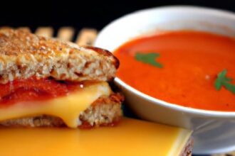 The Perfect Pair: Grilled Cheese Sandwich & Tomato Soup Delight