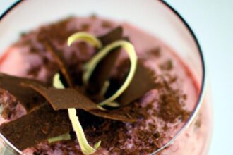 Decadent Raspberry Mousse with Lush Chocolate Shavings