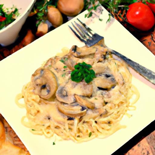 Creamy Mushroom Spaghetti: A Savory Italian Classic recipe