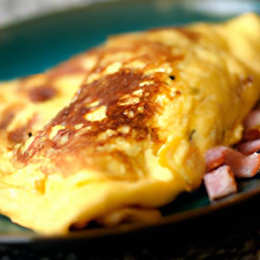 Fluffy Ham and cheese ​Omelette:⁣ A Savory Morning Delight