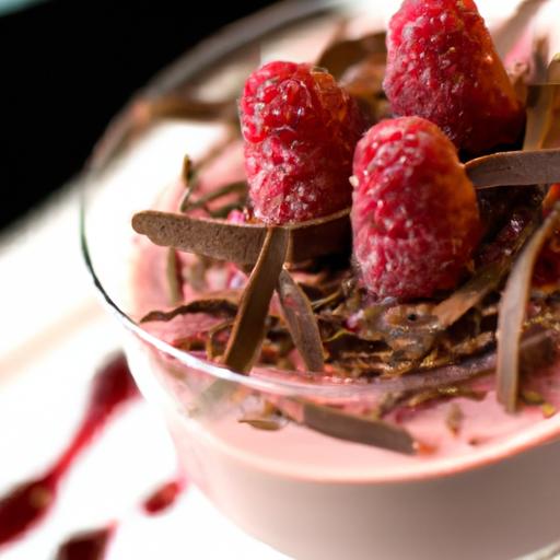 Decadent Raspberry Mousse with Elegant chocolate Shavings