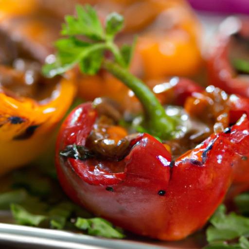 Bursting Bites: ⁣The Art of Perfectly Stuffed Mini Peppers