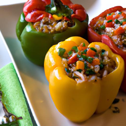 Hearty Stuffed Peppers: Flavorful Beans and Rice Recipe