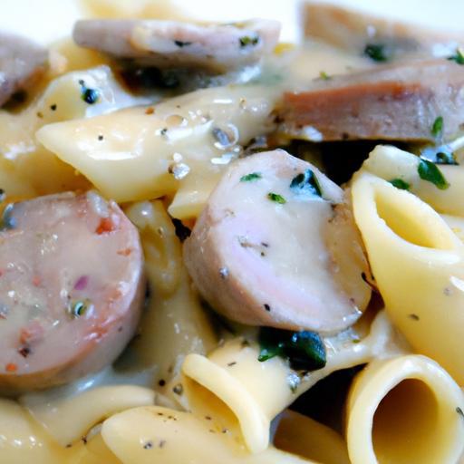 Savor the Creamy Delight of Sausage Alfredo Pasta Magic